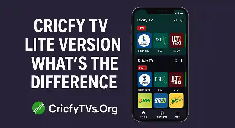 Cricfy TV Lite Version What’s the Difference
